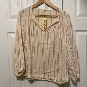 4our Dreamers double cotton gauze peasant blouse